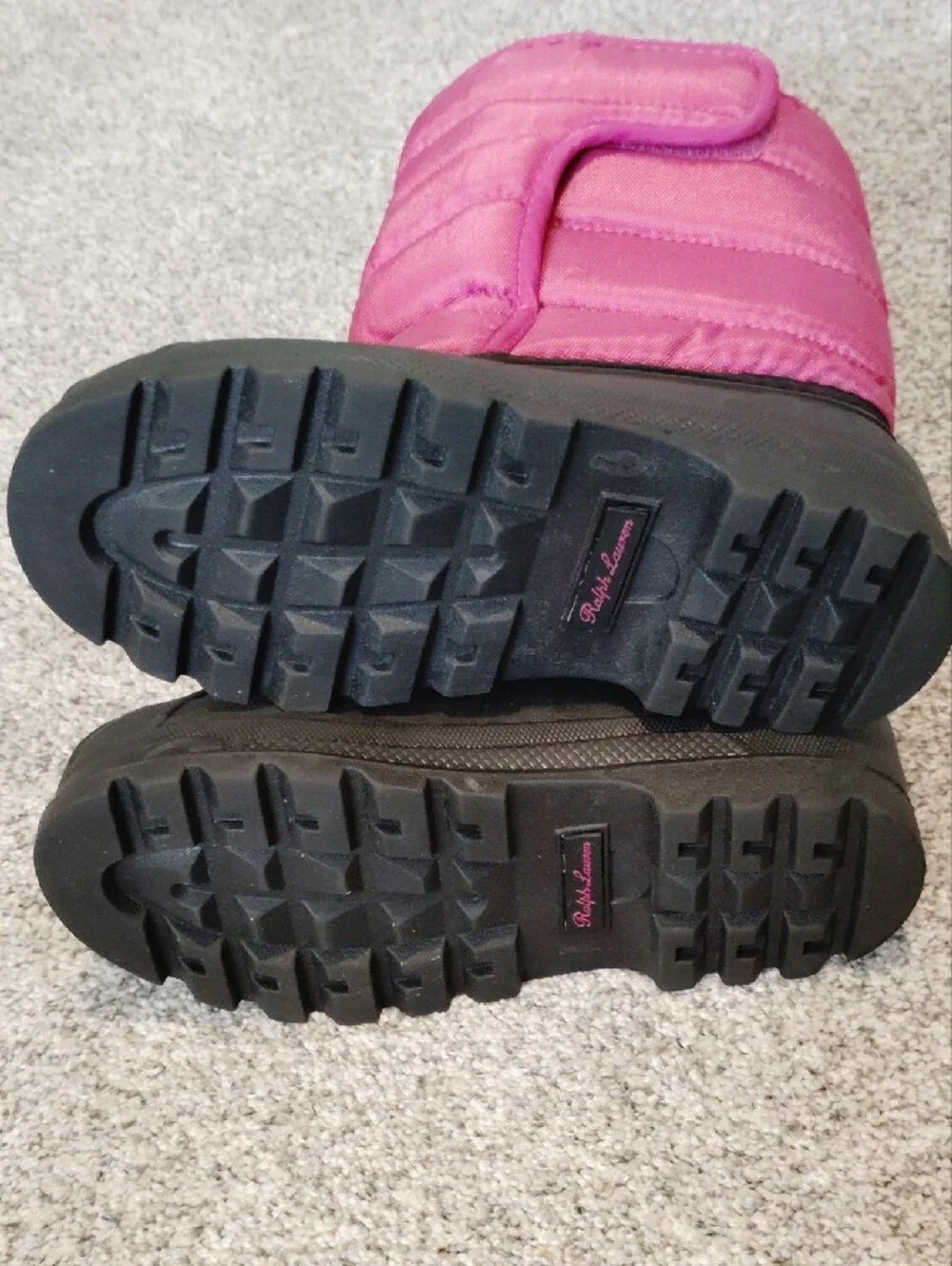 Polo by Ralph Lauren Pink and Black Kids' Rain & Snow Boots